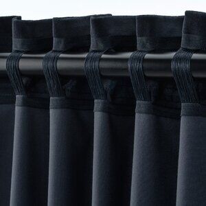 1 pair 55x98 dark blue velvet curtains